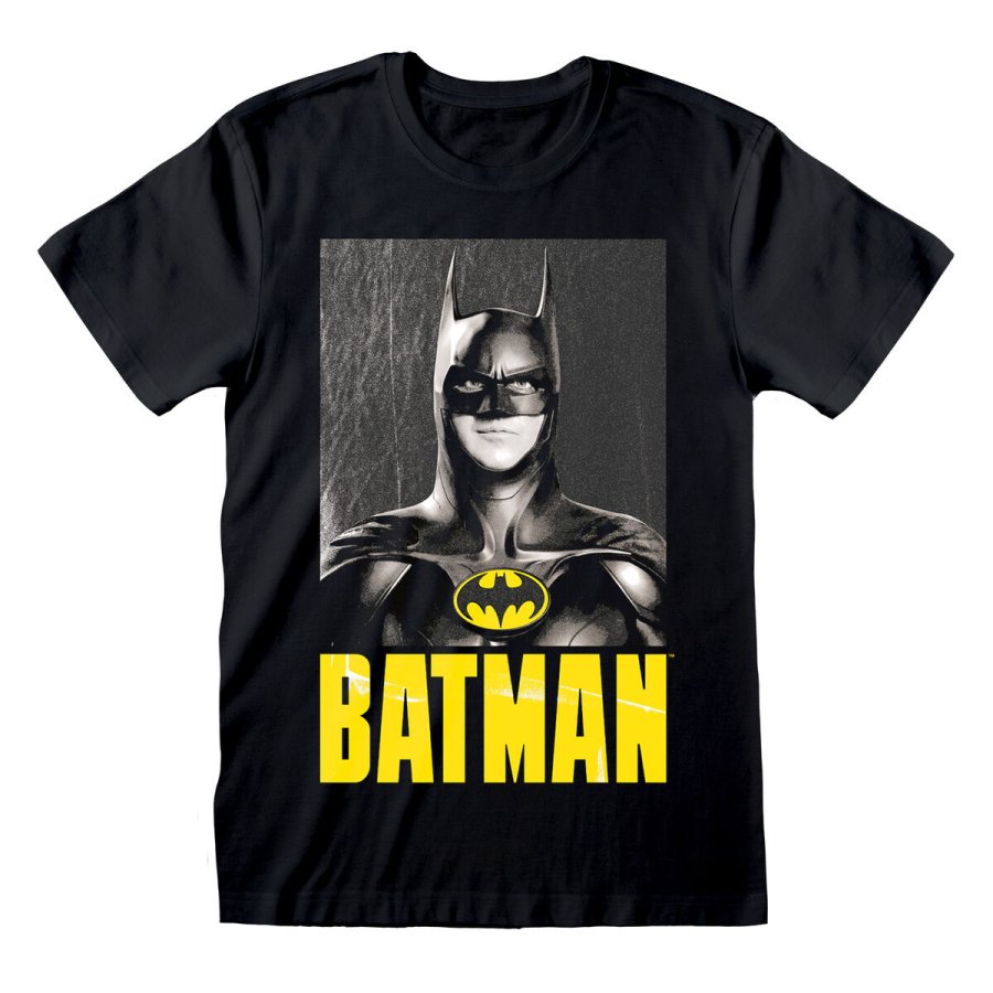 Kortrmet T-shirt Batman Keaton Batman Sort Unisex #1