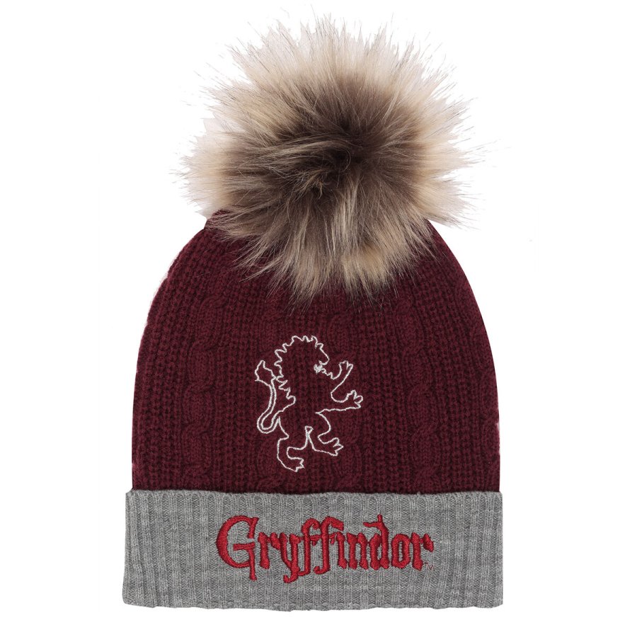 Hat Harry Potter Gryffindor House Fur Pom Bourgogne #1