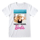 Kortrmet T-shirt Barbie Vacay Mode Hvid Unisex #1