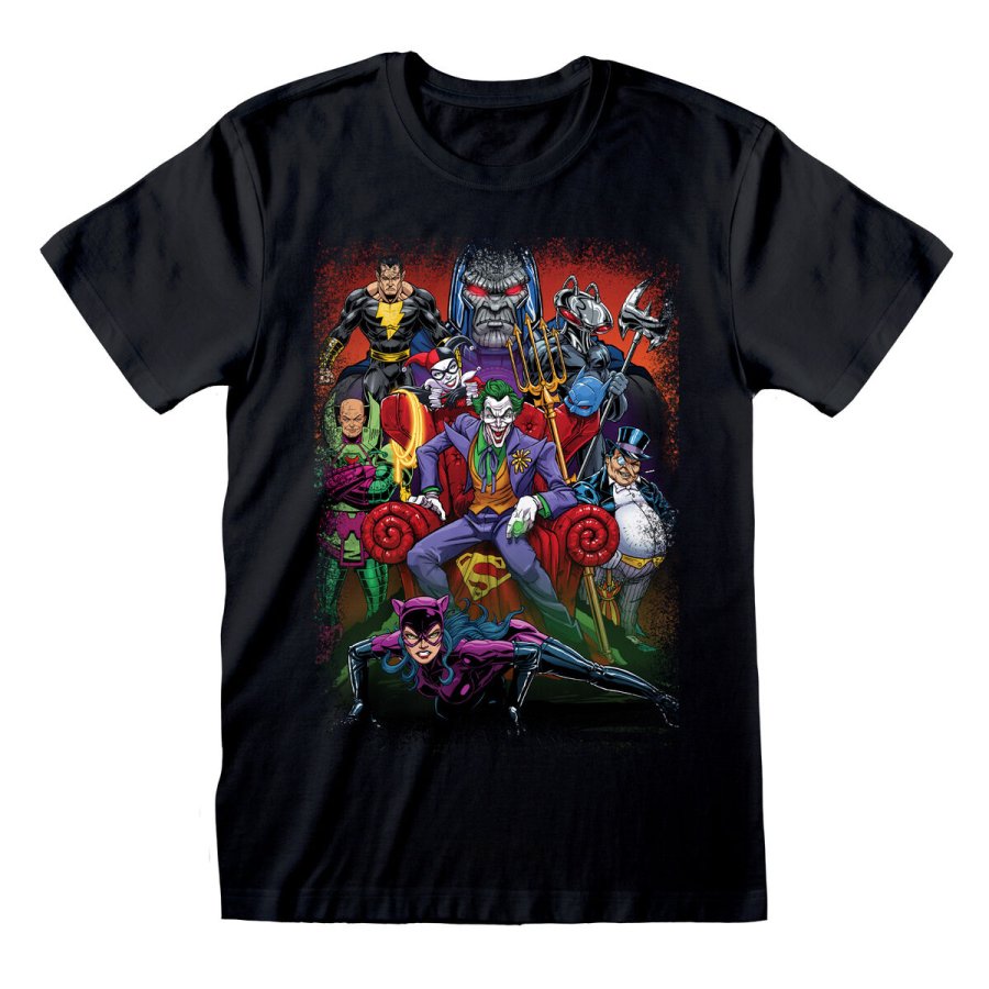 Kortrmet T-shirt DC Comics Villains Sort Unisex #1
