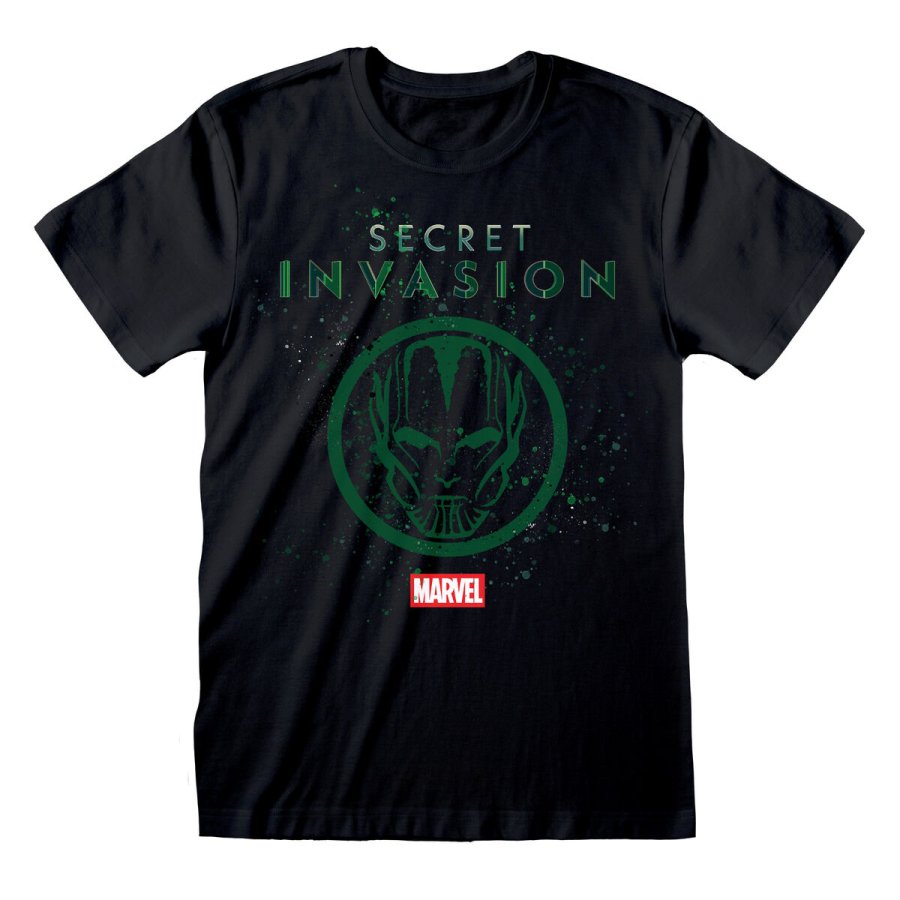 Kortrmet T-shirt Marvel Logo Icon Sort Unisex #1