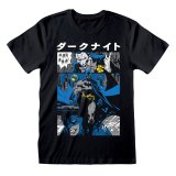 Kortrmet T-shirt Batman Manga Cover Sort Unisex #1