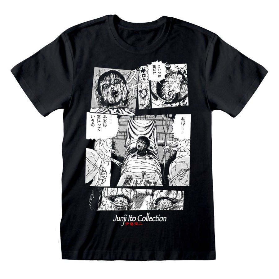 Kortrmet T-shirt Junji Ito Surgery Sort Unisex #1