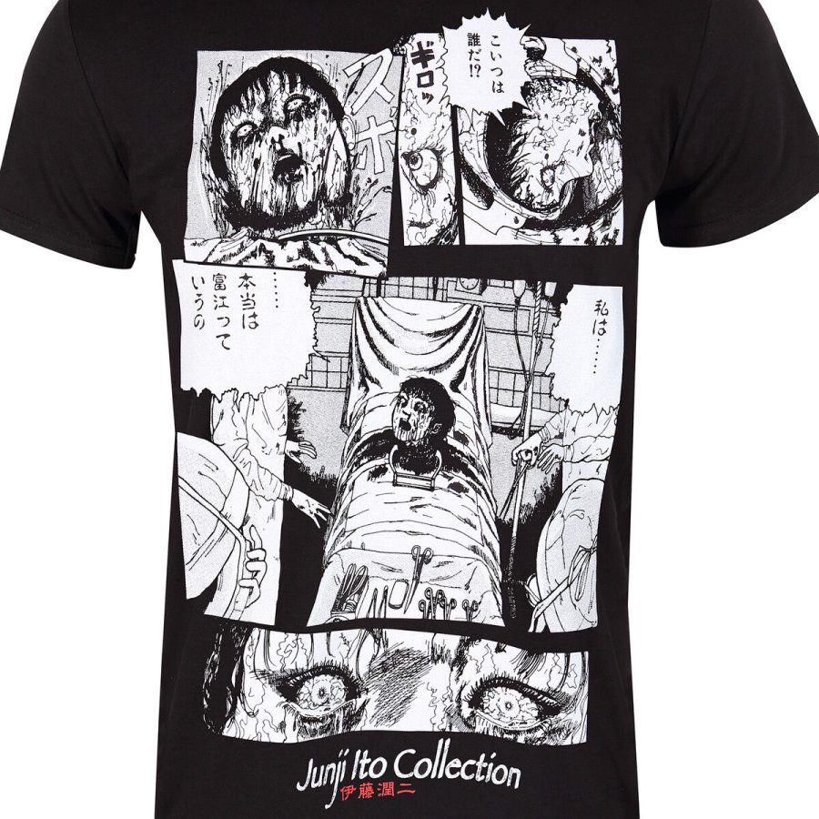 Kortrmet T-shirt Junji Ito Surgery Sort Unisex #2