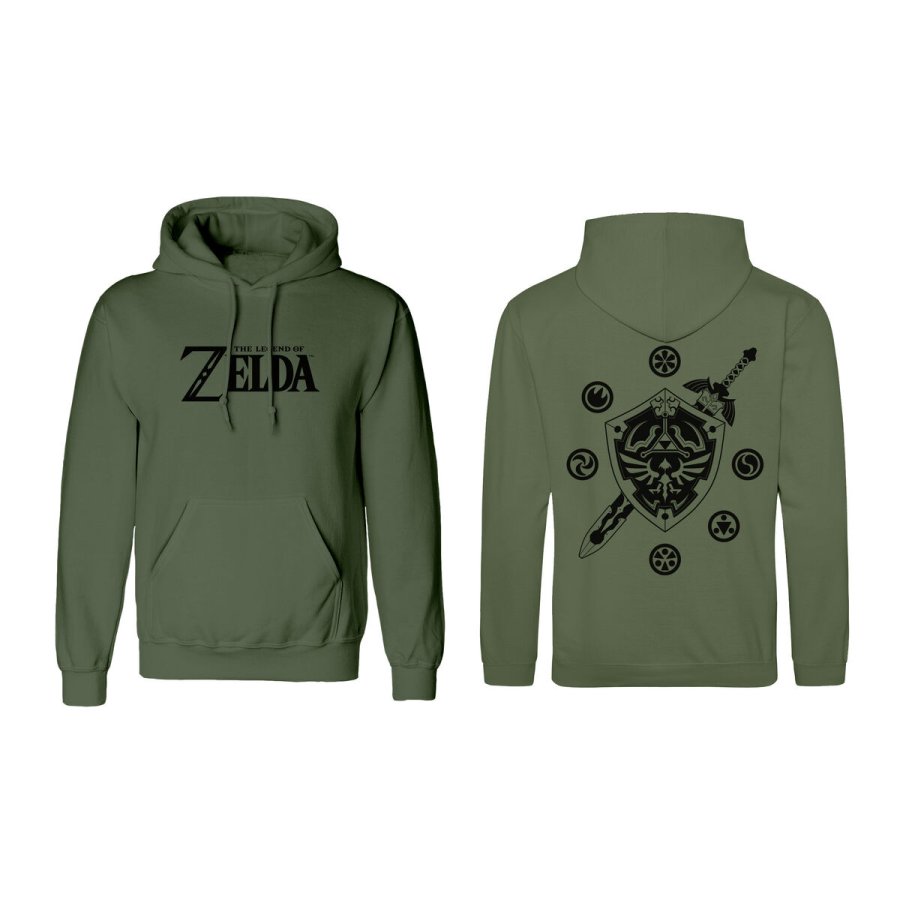 Unisex Httetrje The Legend of Zelda Logo and Shield Grn #1