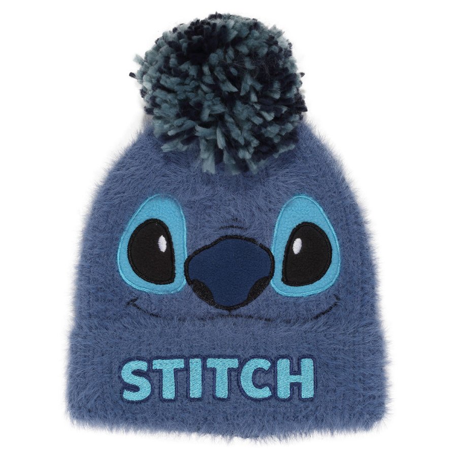 Hat Stitch Fluffy Pom Beanie #1