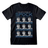 Unisex Kortrmet T-shirt Star Trek Many Mood Of Spock Sort #1