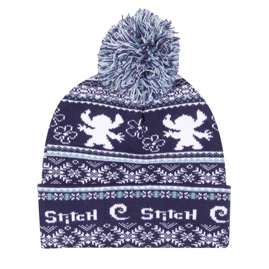 Hat Stitch Fair Isle Pom Beanie Marinebl #1