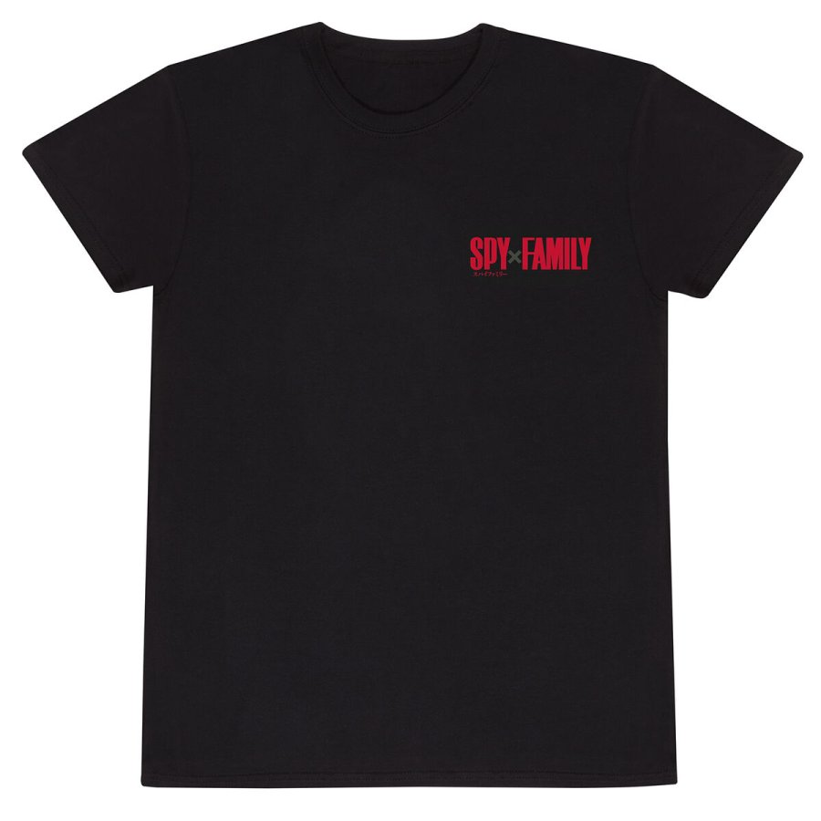 Kortrmet T-shirt Spy X Family Trio Shots Sort Unisex #3