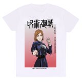 Kortrmet T-shirt Jujutsu Kaisen Nobara Ombre Hvid Unisex #1