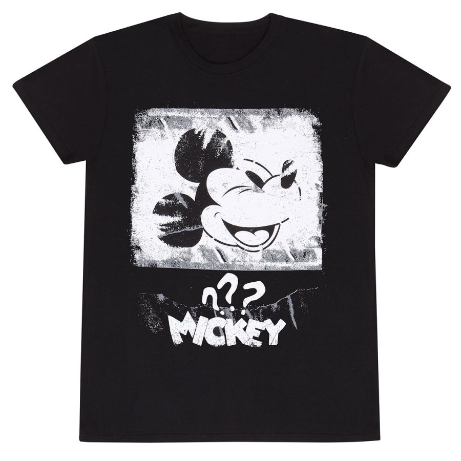 Unisex Kortrmet T-shirt Mickey Mouse Poster Style Sort #1