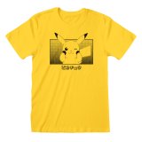 Unisex Kortrmet T-shirt Pokmon Pikachu Katakana Gul #1
