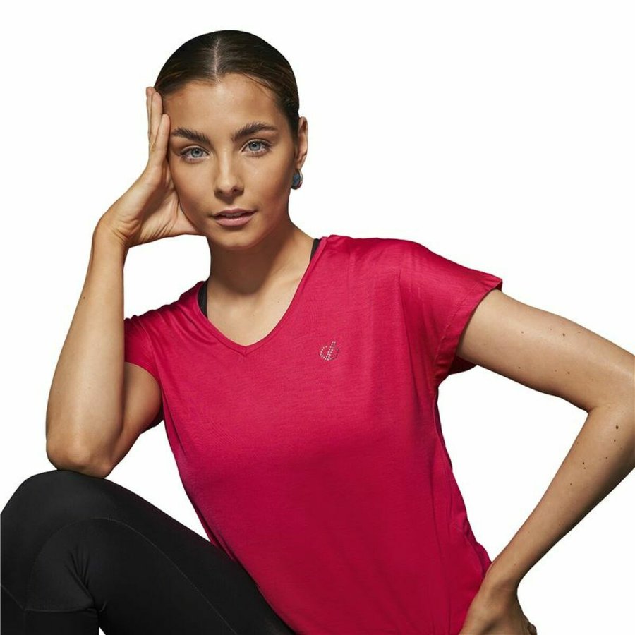 Kortrmet T-shirt til Kvinder Dare 2b Agleam Pink #6