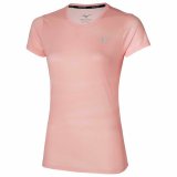 Kort�rmet T-shirt til Kvinder Mizuno Pink #1