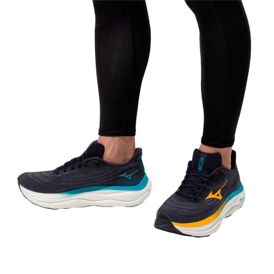 L�besko til voksne Mizuno Wave Sky 9 M�rkebl� #6