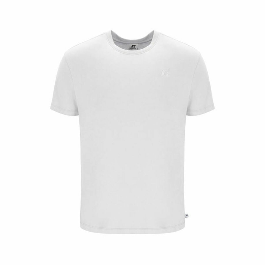 Kortrmet T-shirt til Mnd Russell Athletic Amt A30011 Hvid #1
