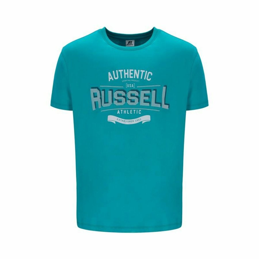 Kortrmet T-shirt til Mnd Russell Athletic Amt A30081 Akvamarin #1