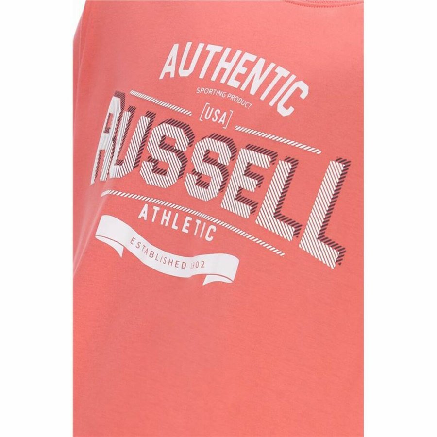 Kortrmet T-shirt til Mnd Russell Athletic Amt A30081 Orange Koral #4