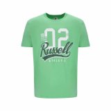 Kortrmet T-shirt til Mnd Russell Athletic Amt A30101 Grn Lysegrn #1