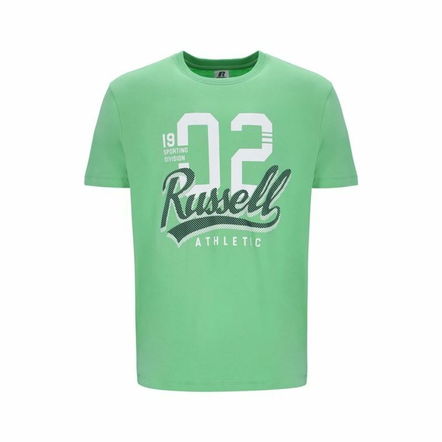 Kortrmet T-shirt til Mnd Russell Athletic Amt A30101 Grn Lysegrn #1