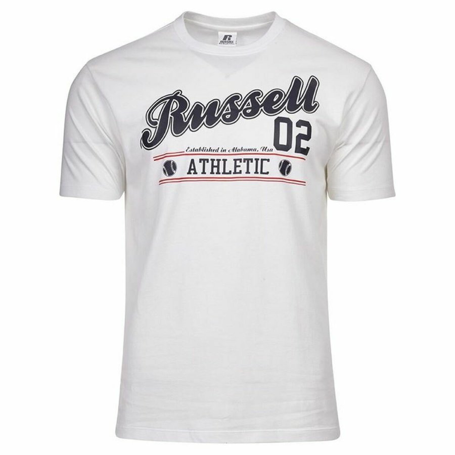 Kort�rmet T-shirt Russell Athletic Amt A30311 Hvid M�nd #1