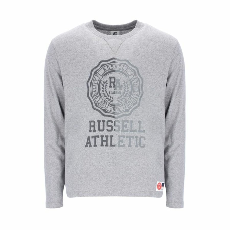 Langrmet T-shirt til Mnd Russell Athletic Collegiate Lysegr #1