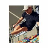 Kortrmet T-shirt til Mnd Russell Athletic Marinebl #5