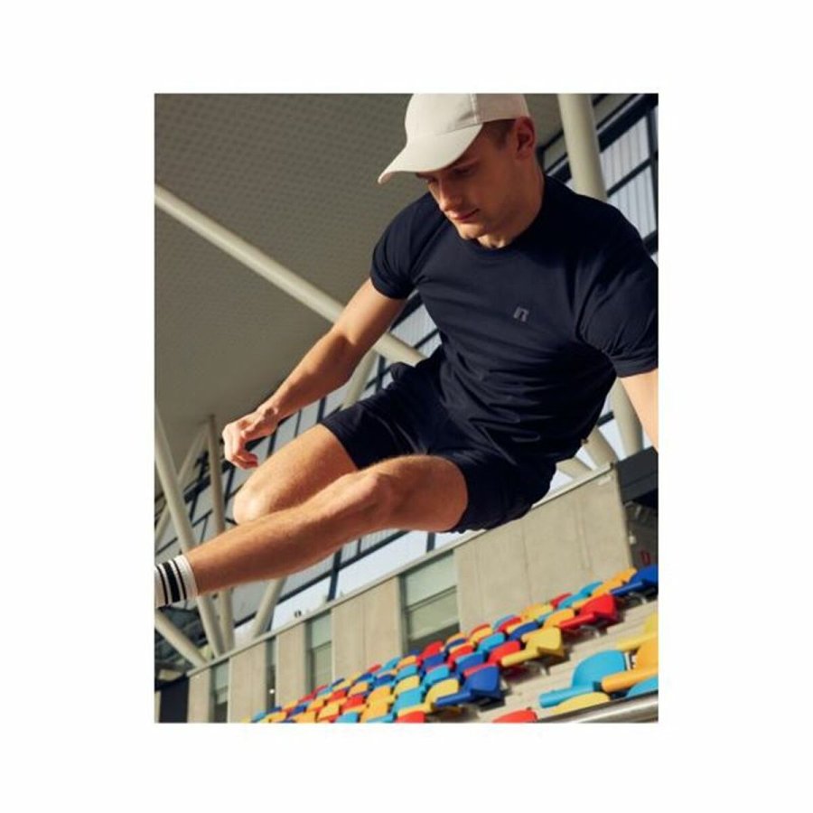 Kortrmet T-shirt til Mnd Russell Athletic Marinebl #5