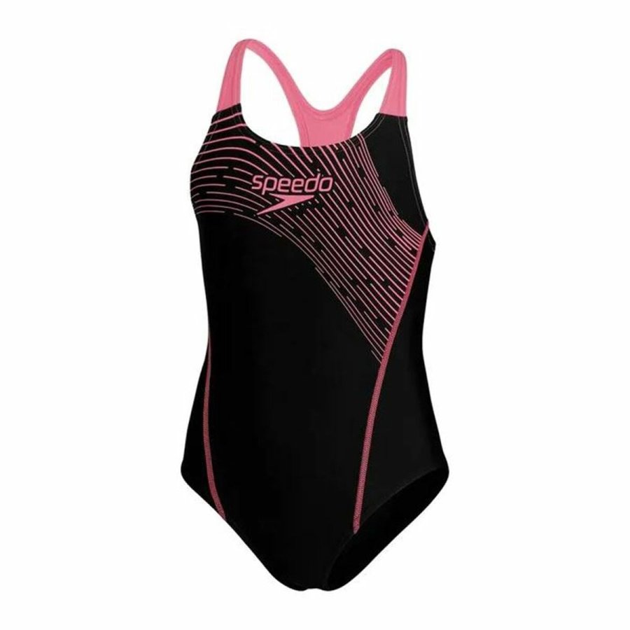 Badedragt til piger Speedo Medalist  Sort #1