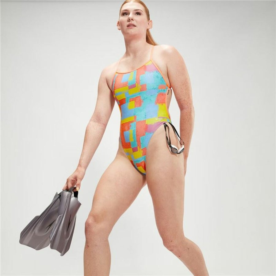 Badetj til Kvinder Speedo Speedo Allover Digital V-Back Bl #3