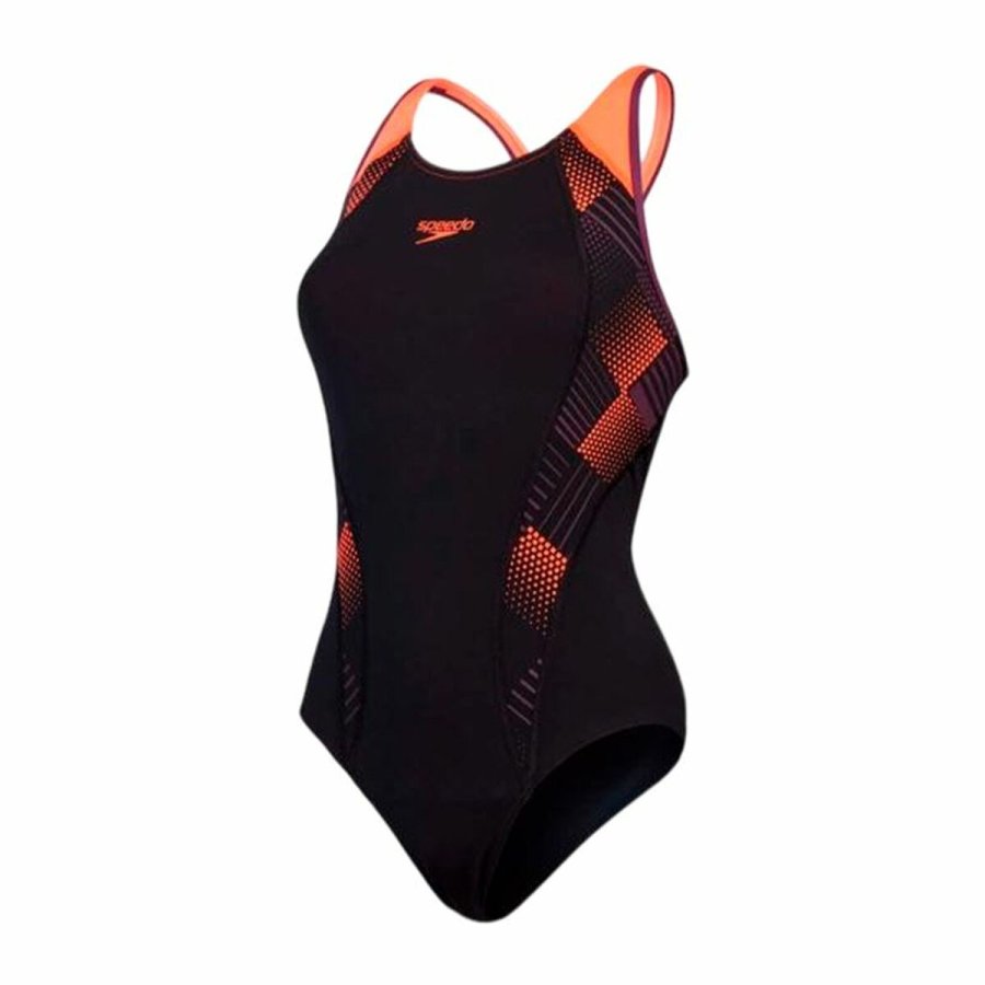 Badetj til Kvinder Speedo Placement Laneback Sort #1