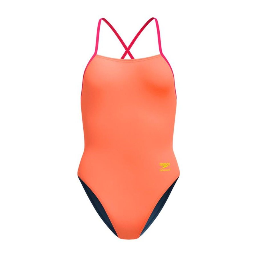 Badet�j til Kvinder Speedo FL Solid Tie Back Orange #1