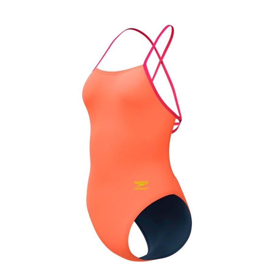 Badet�j til Kvinder Speedo FL Solid Tie Back Orange #4