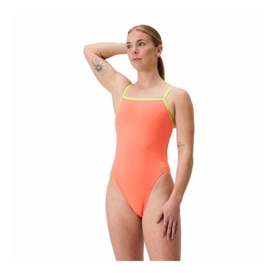 Badet�j til Kvinder Speedo FL Solid Tri Back Koral #1