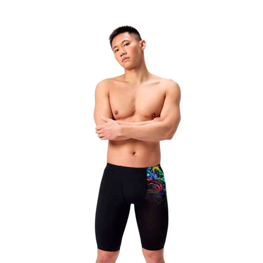 Badet�j til M�nd Speedo ML Placement Printed Jammer Sort #1