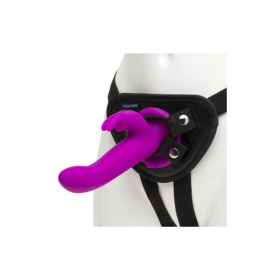 Kanin Vibrator Happy Rabbit Strap-On Harness Set Purple 12,7 cm #2