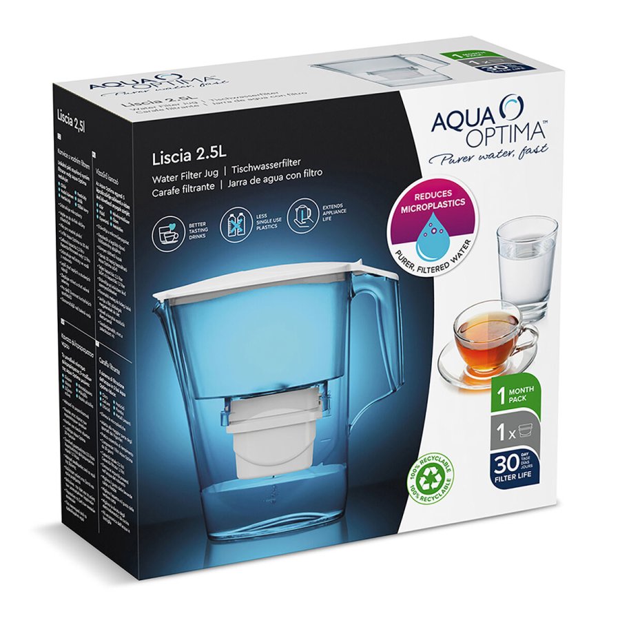 Kande Med Filter Aqua Optima Liscia Evolve Hvid Plastik 2,5 L #10