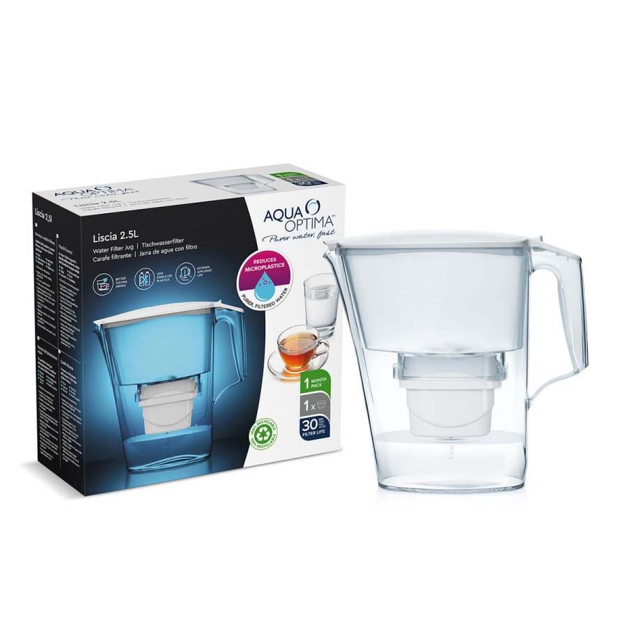 Kande Med Filter Aqua Optima Liscia Evolve Hvid Plastik 2,5 L #13