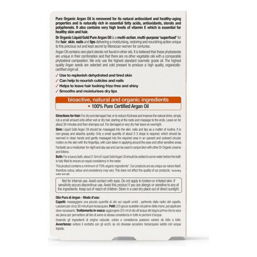 Fugtgivende Olie Argn Dr.Organic DR00374 50 ml #5