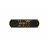 Plade Magnet & Steel Peligro perro Suelto 24 x 7,2 cm #1
