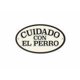 Plade Magnet & Steel Cuidado con el Perro 16,3 x 9,5 cm #1