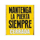 Plade Magnet & Steel Mantenga la Puerta Siempre Cerrada 14,8 x 21 cm #2