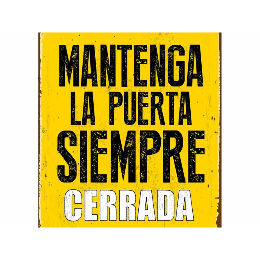 Plade Magnet & Steel Mantenga la Puerta Siempre Cerrada 14,8 x 21 cm #2