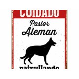 Plade Magnet & Steel Cuidado Pastor Alemn Patrullando 14,8 x 21 cm #2