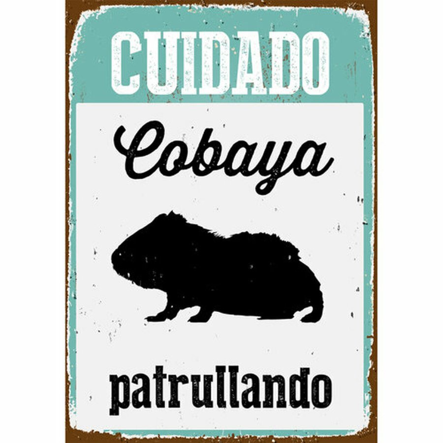 Plade Magnet & Steel Cuidado Cobaya Patrullando 14,8 x 21 cm #1