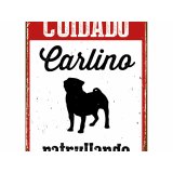 Plade Magnet & Steel Cuidado Carlino Patrullando 14,8 x 21 cm #2