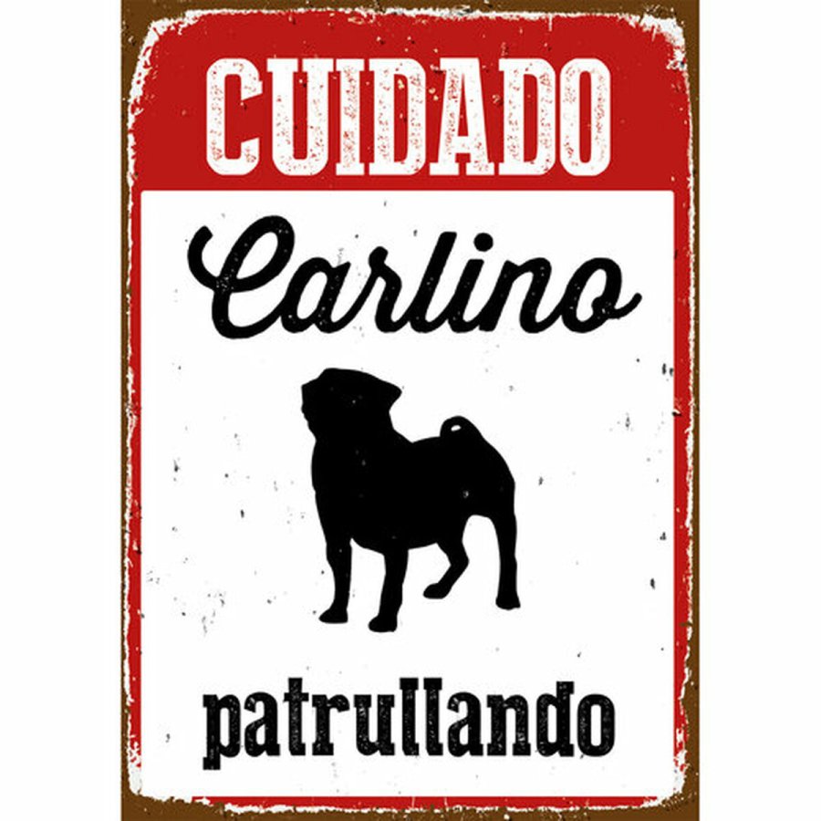 Plade Magnet & Steel Cuidado Carlino Patrullando 14,8 x 21 cm #1
