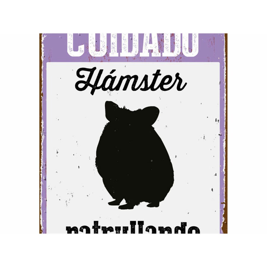 Plade Magnet & Steel Cuidado Hmster Patrullando 14,8 x 21 cm #2