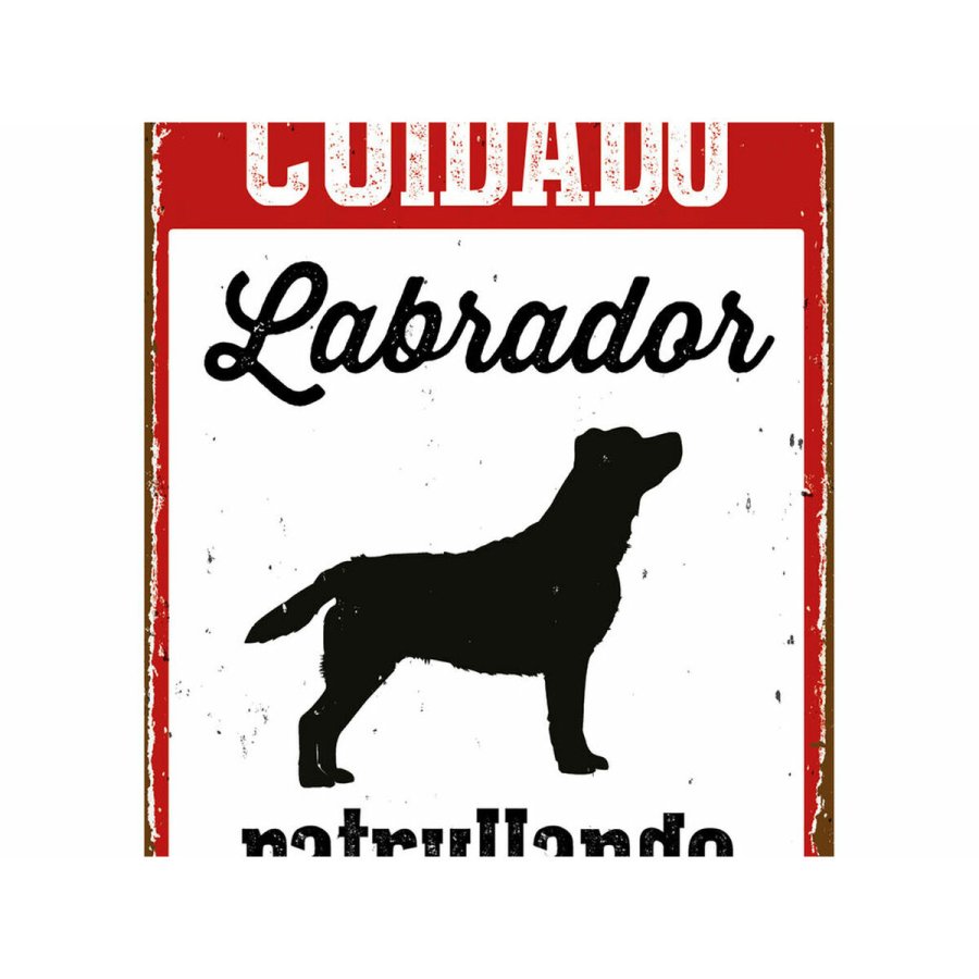 Plade Magnet & Steel Cuidado Labrador Patrullando 14,8 x 21 cm #2