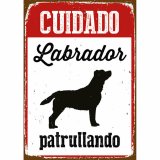 Plade Magnet & Steel Cuidado Labrador Patrullando 14,8 x 21 cm #1